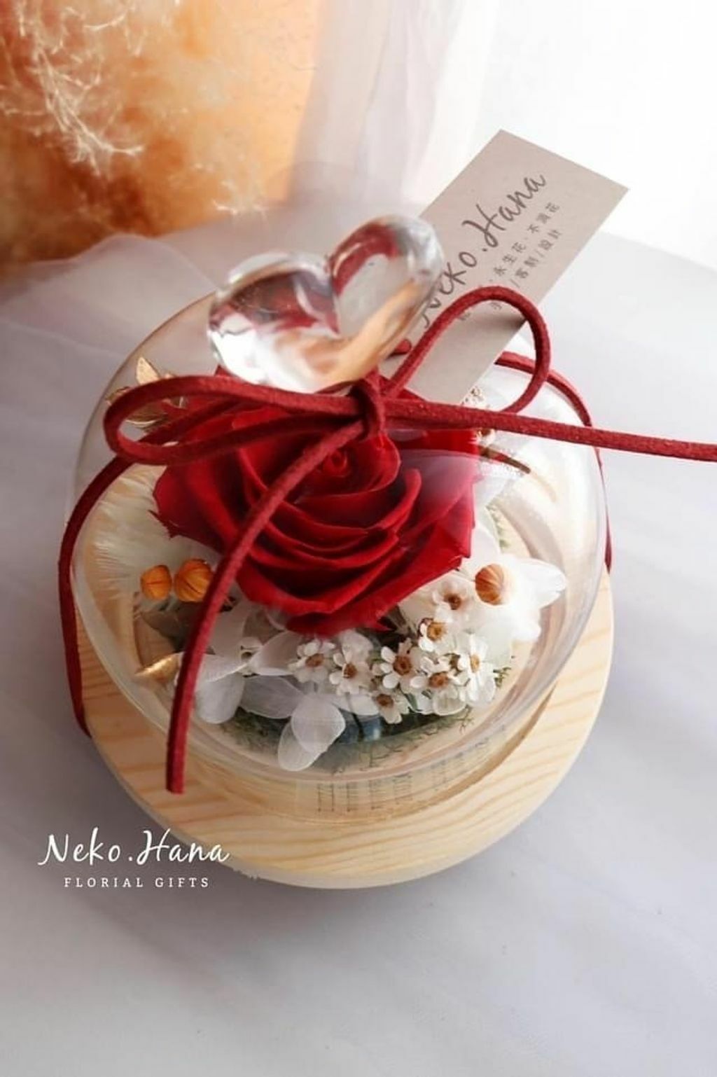 紅玫瑰點心盤花盅