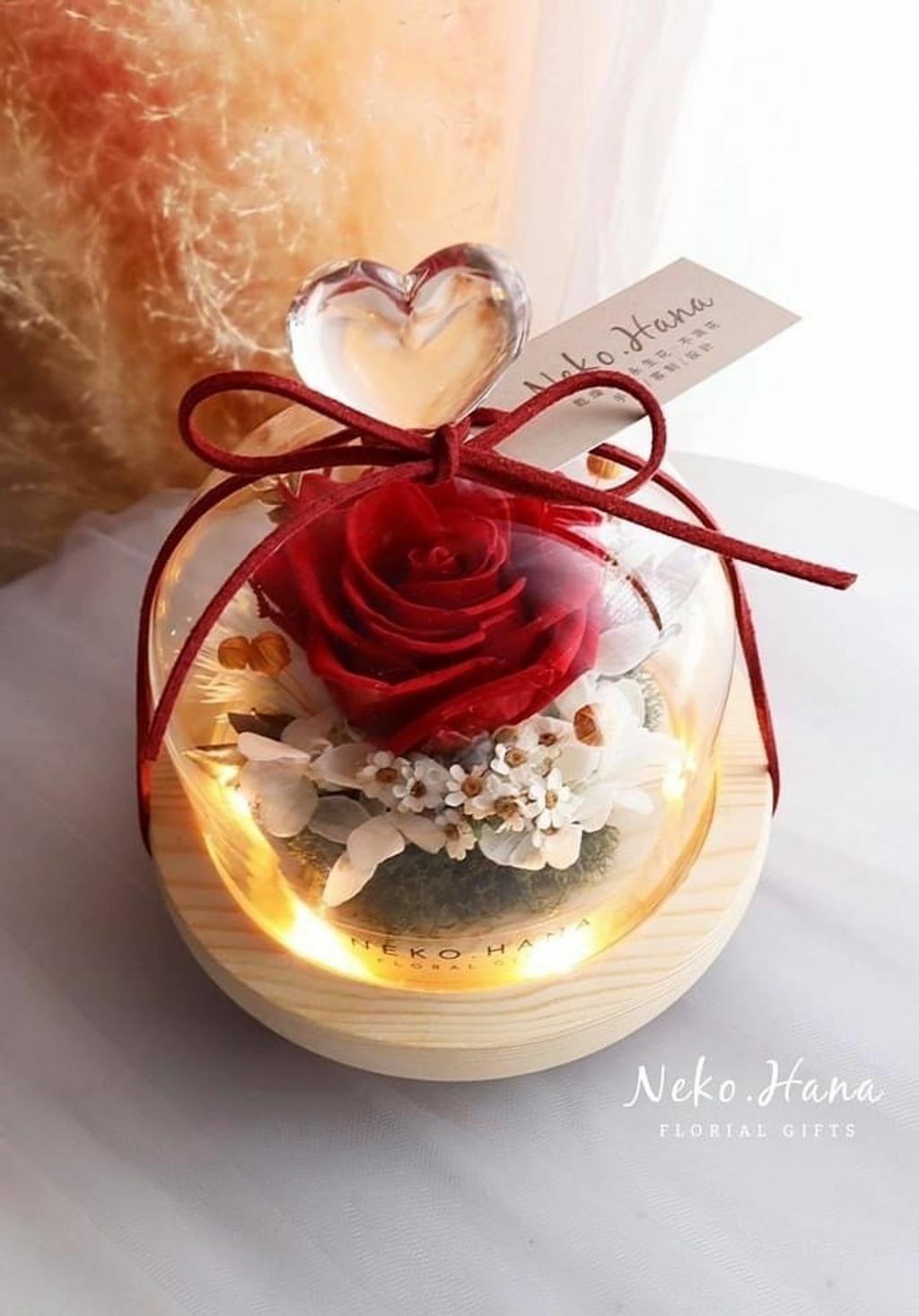 紅玫瑰點心盤花盅