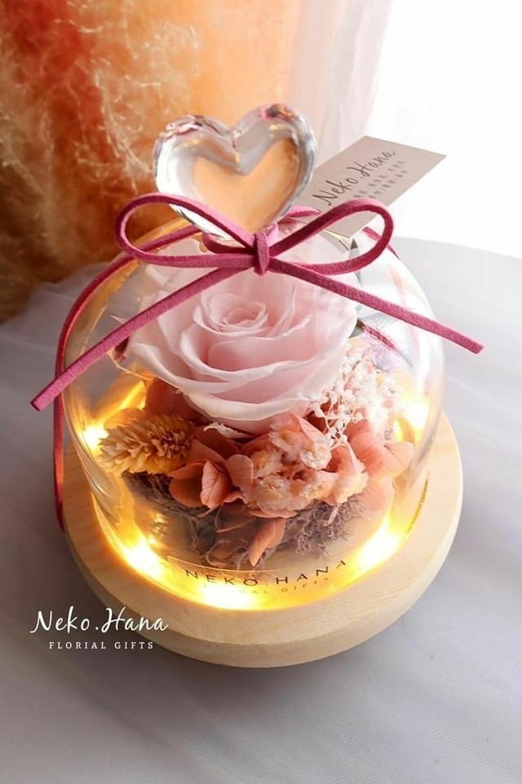 粉玫瑰點心盤花盅