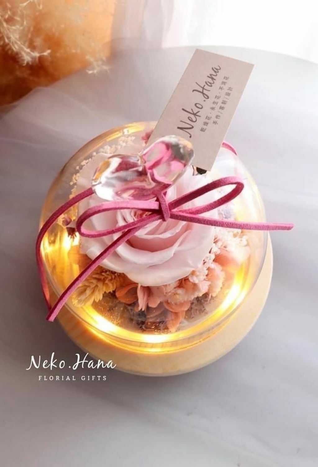 粉玫瑰點心盤花盅