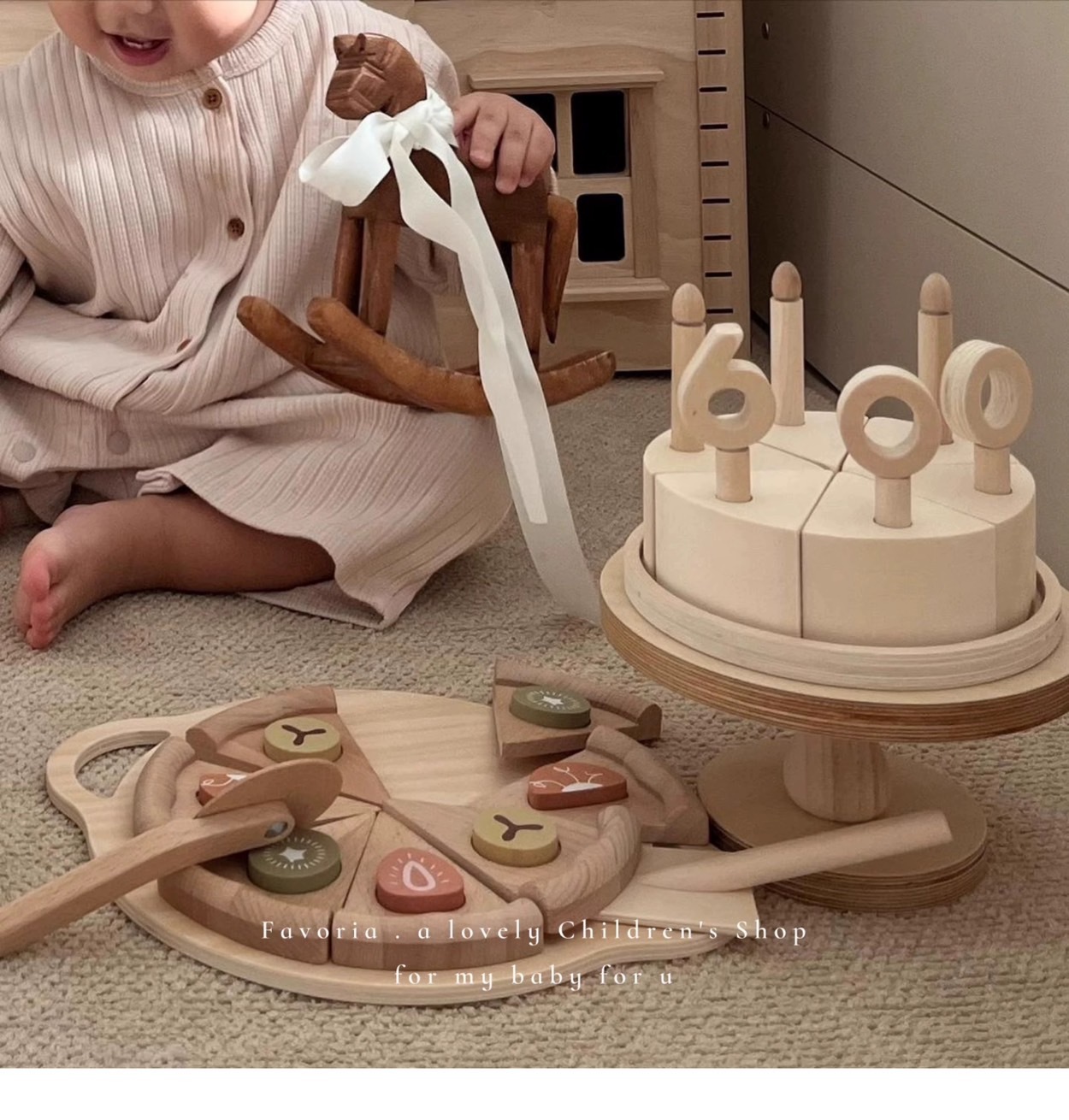 仿真水果派披薩木質家家酒組