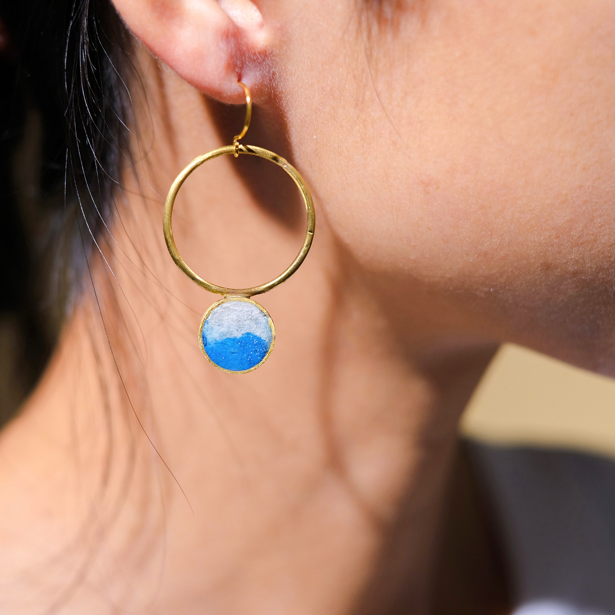 永續工藝｜耳環 - 霧中｜史瓦帝尼