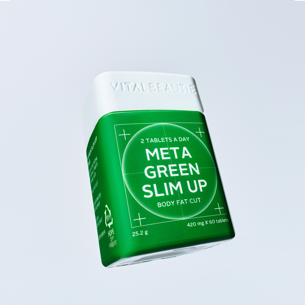 VITAL Beautie Body Fat Control Metagreen Slim Up (30 Days) 37.8g [420mg x 60 Tablets]