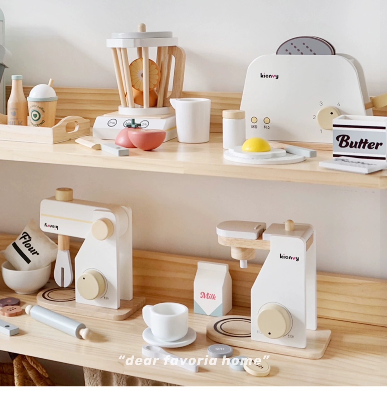 北歐奶白系木質家家酒組 / 4款