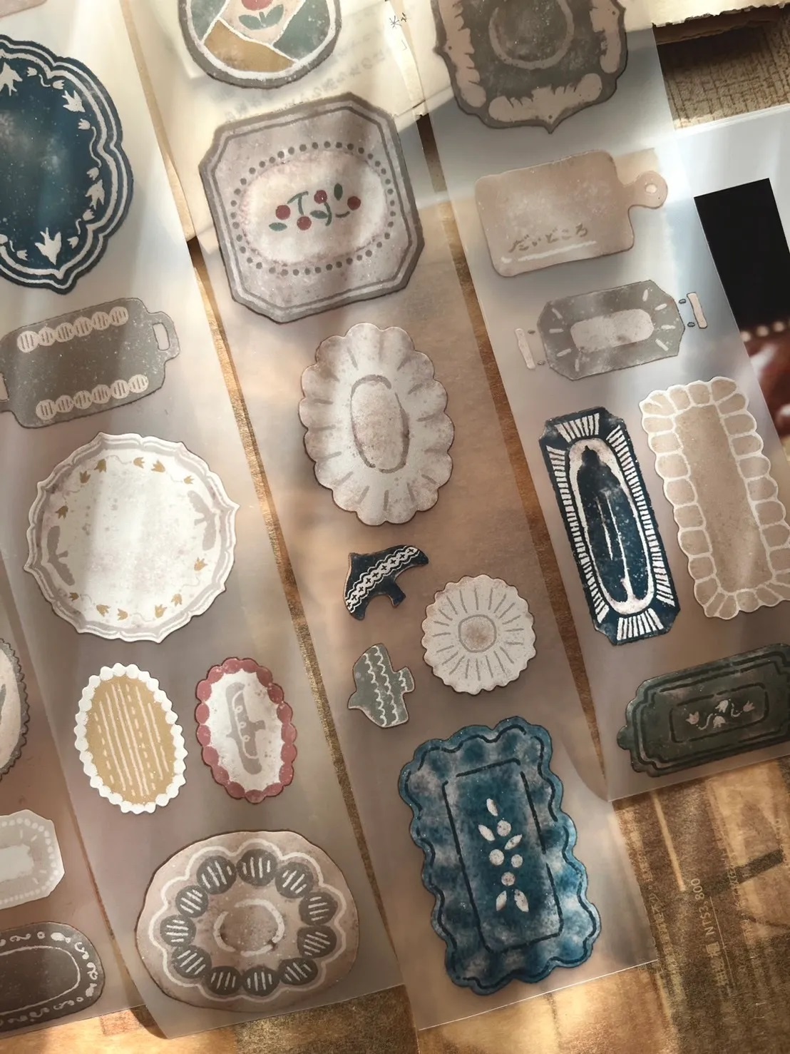 微瘋畫室．お食器屋さん-盤子 5cm霧面PET膠帶 <整捲/分裝>