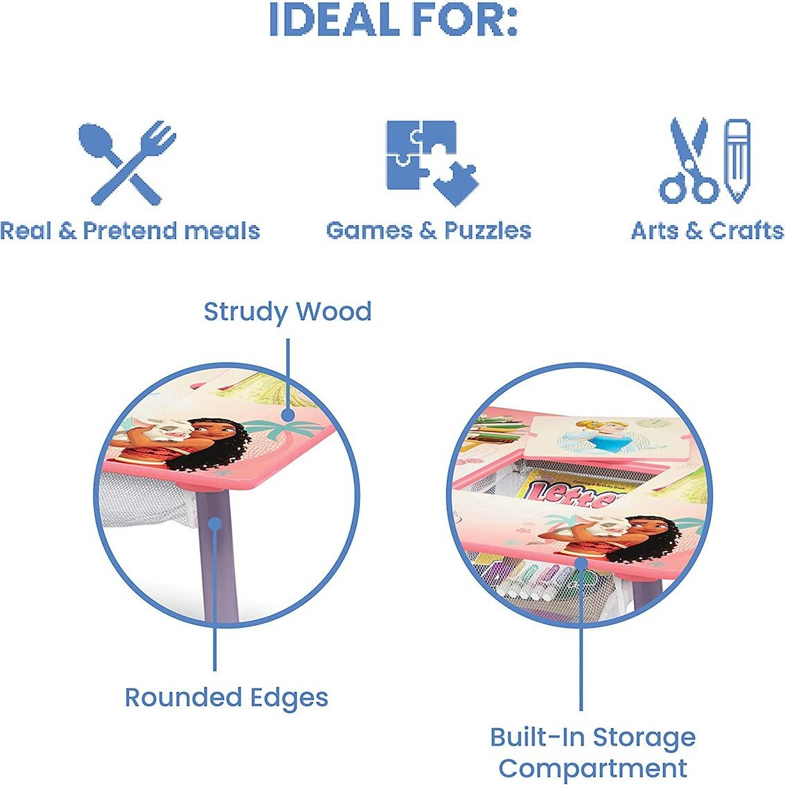 美國 Delta Children Disney Princess 兒童桌椅套裝