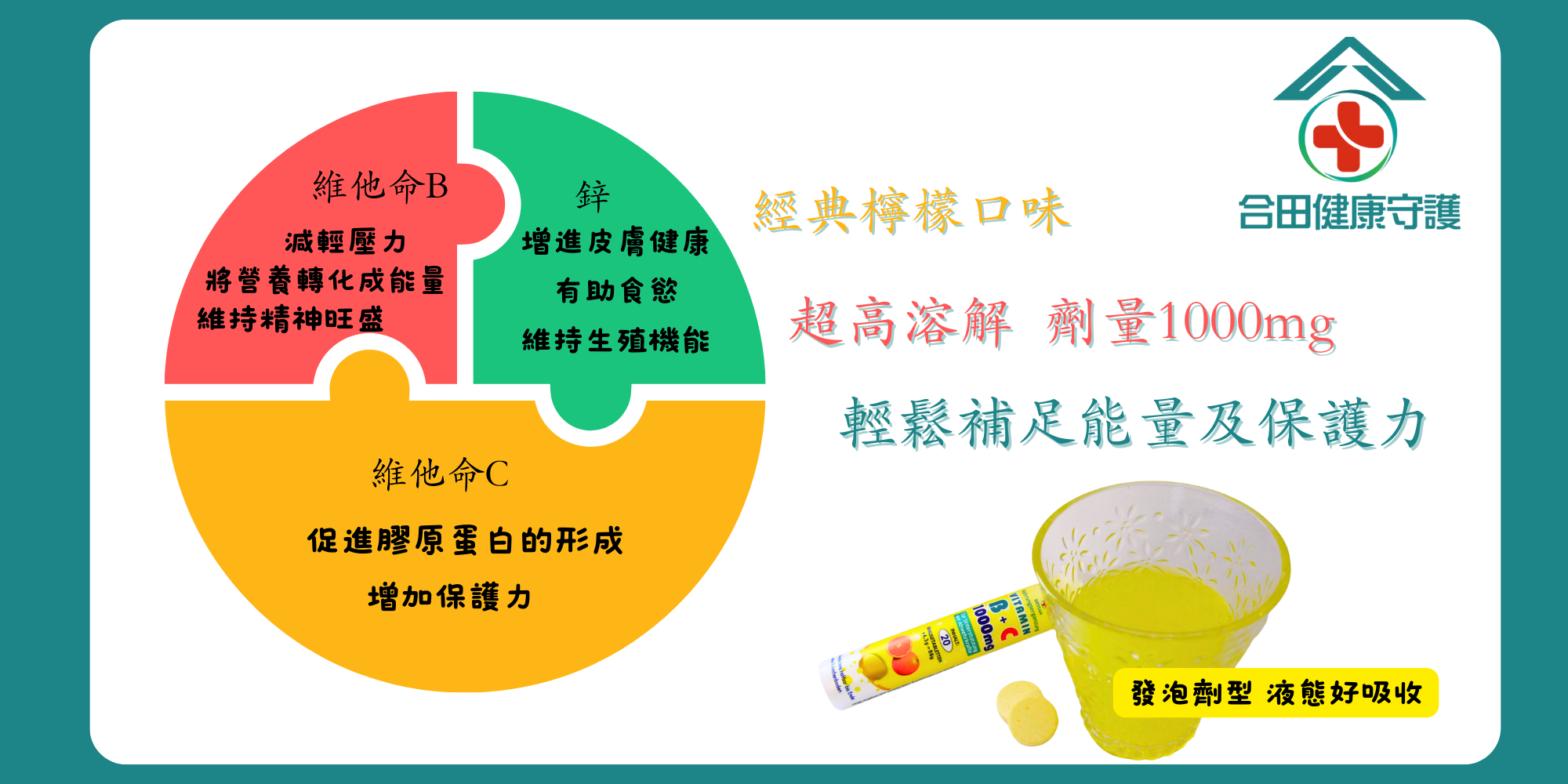 合田速補美B+C發泡錠