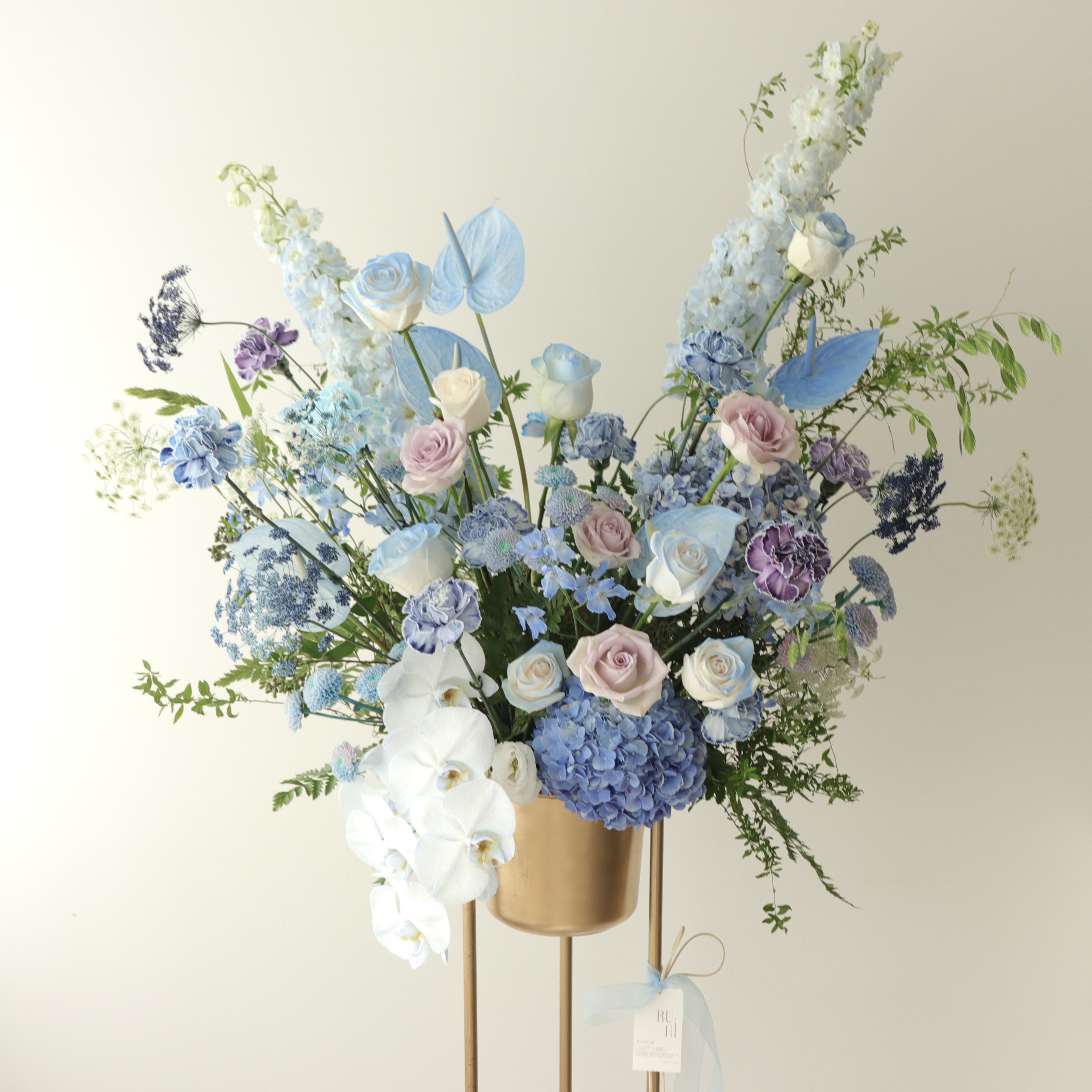 RUNI Flowers-高架花籃 藍色系