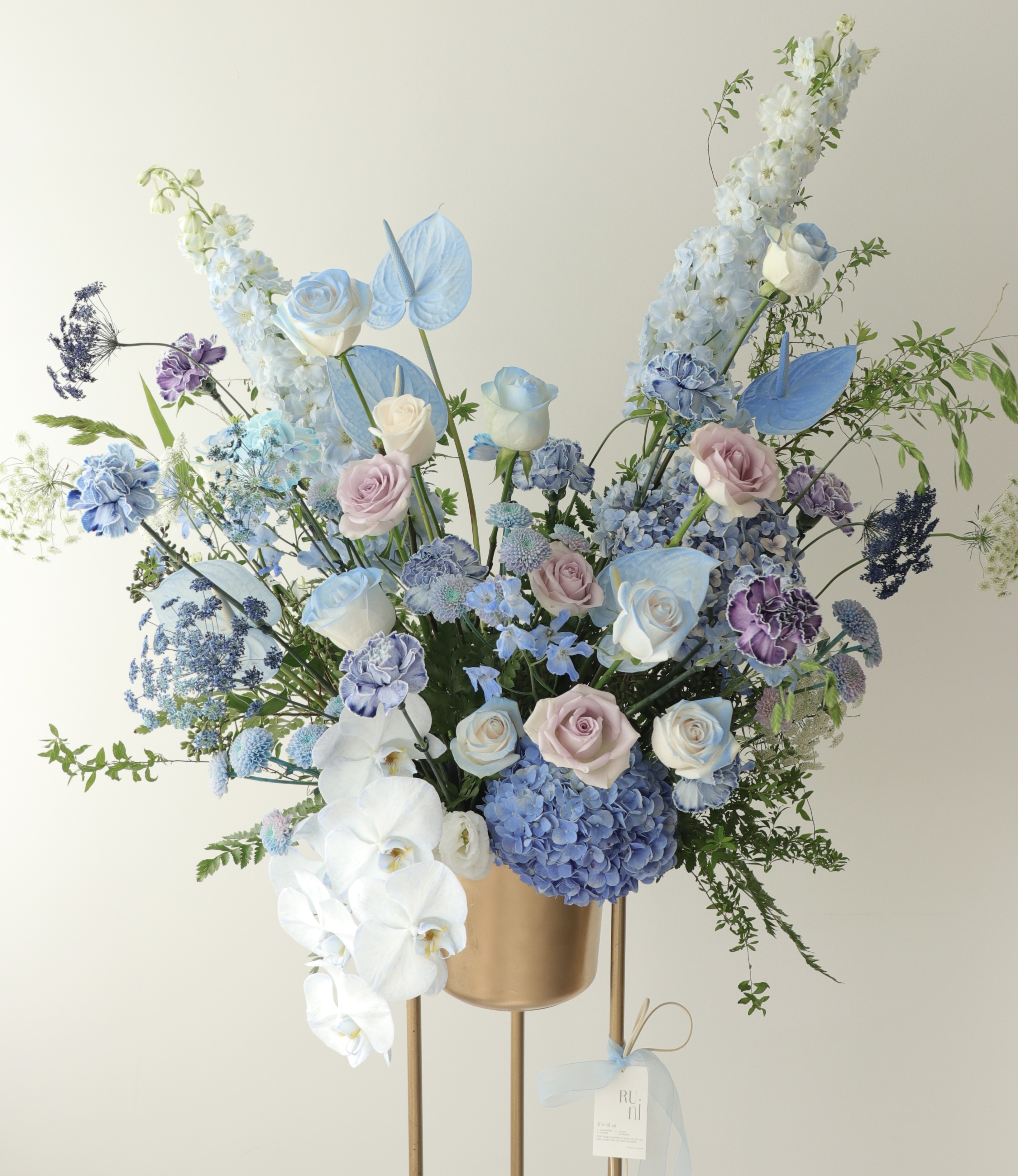 RUNI Flowers-高架花籃 藍色系