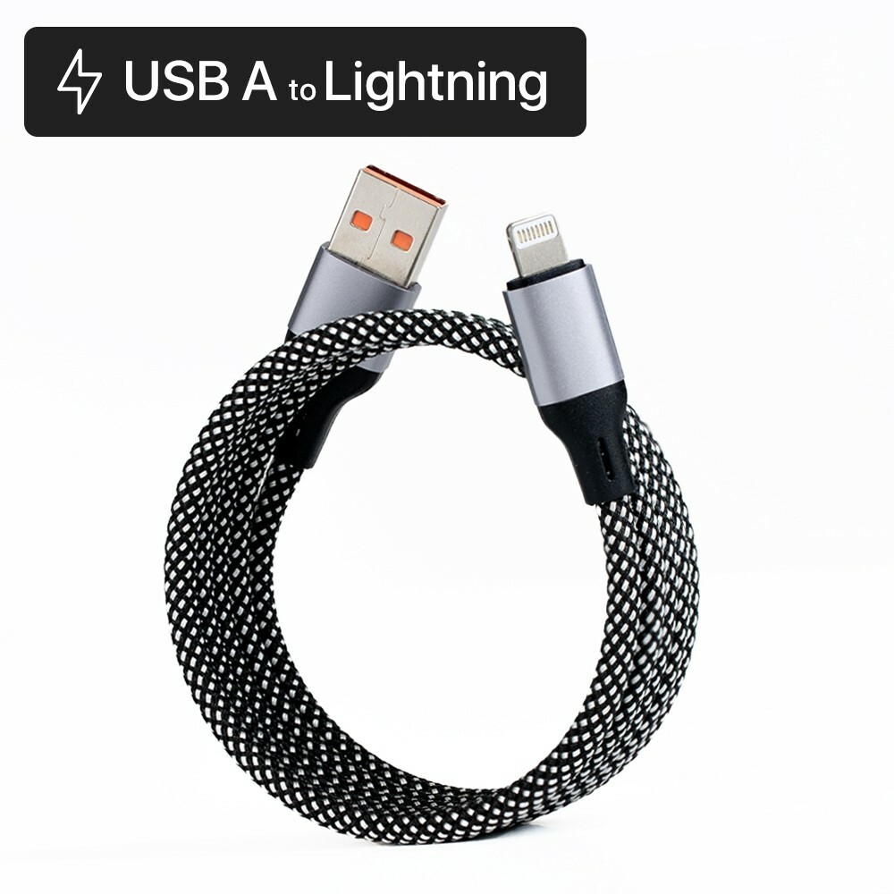 【ZIFRIEND】磁吸收納編織充電線 【USB-A / USB-Type-C / Lightning】