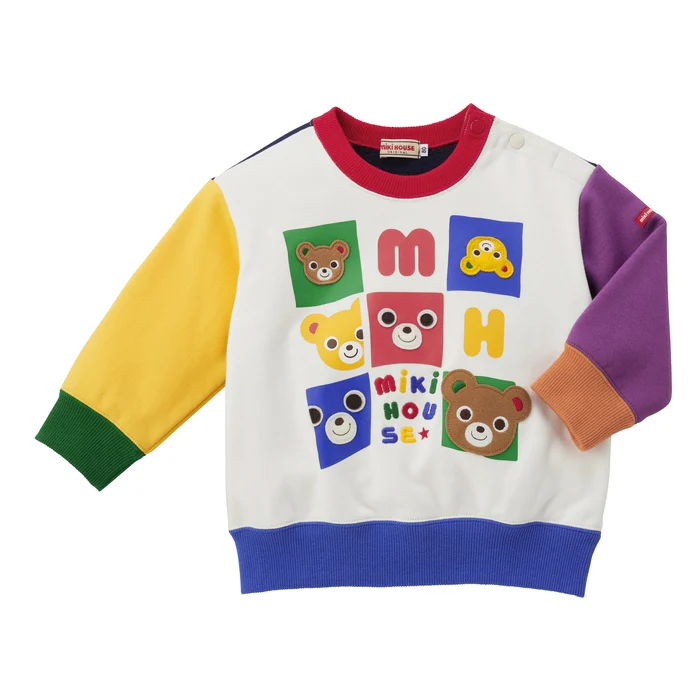 方格普奇熊衛衣-多色