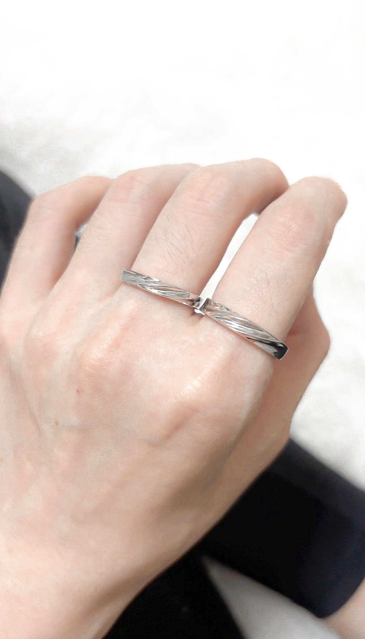 「漣漪之戀」情侶戒指💍 ｜S925純銀或鍍銀｜活口對戒或閉口對戒｜免費刻字✒️｜