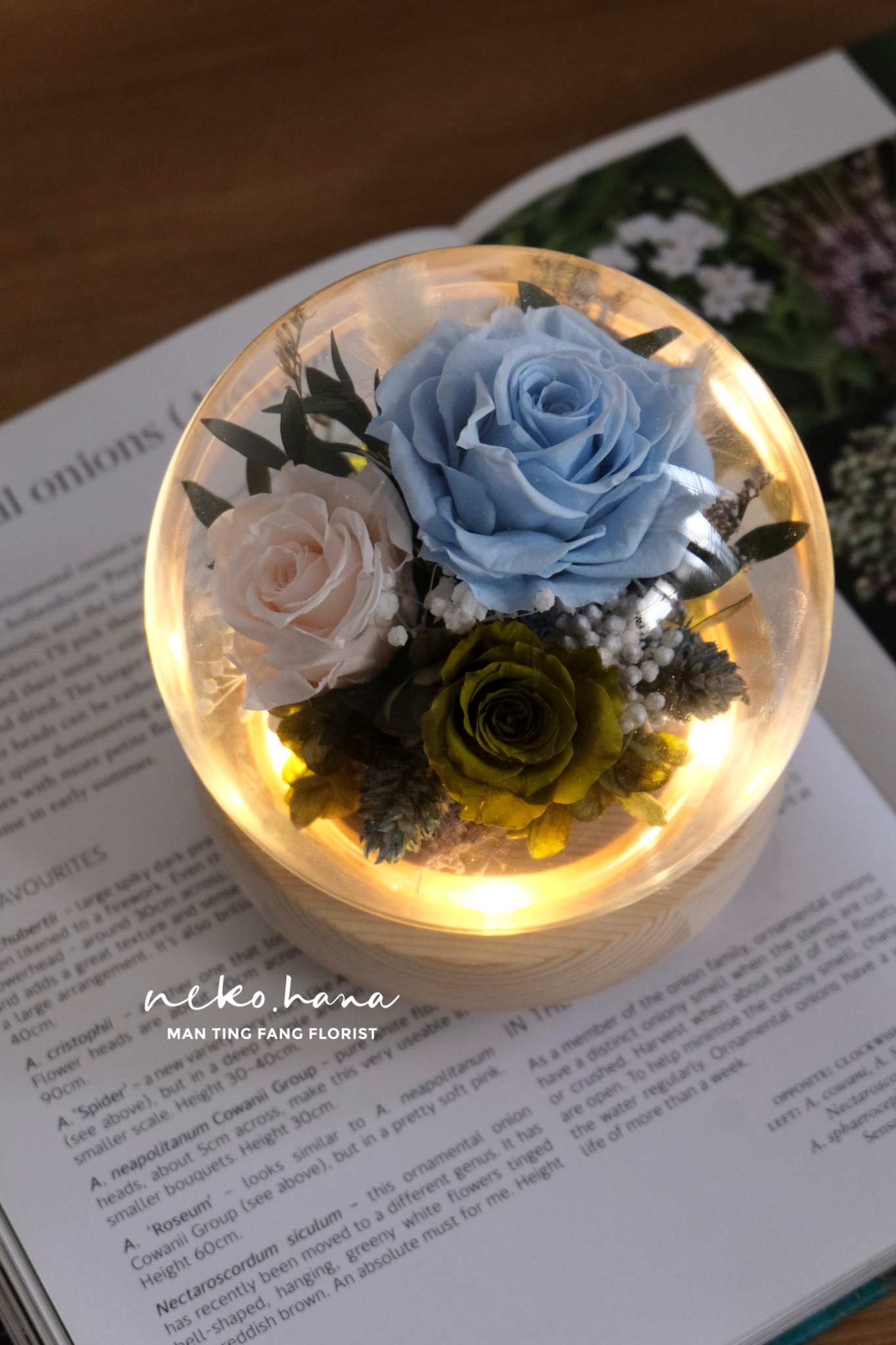 藍綠色系水晶球玻璃盅