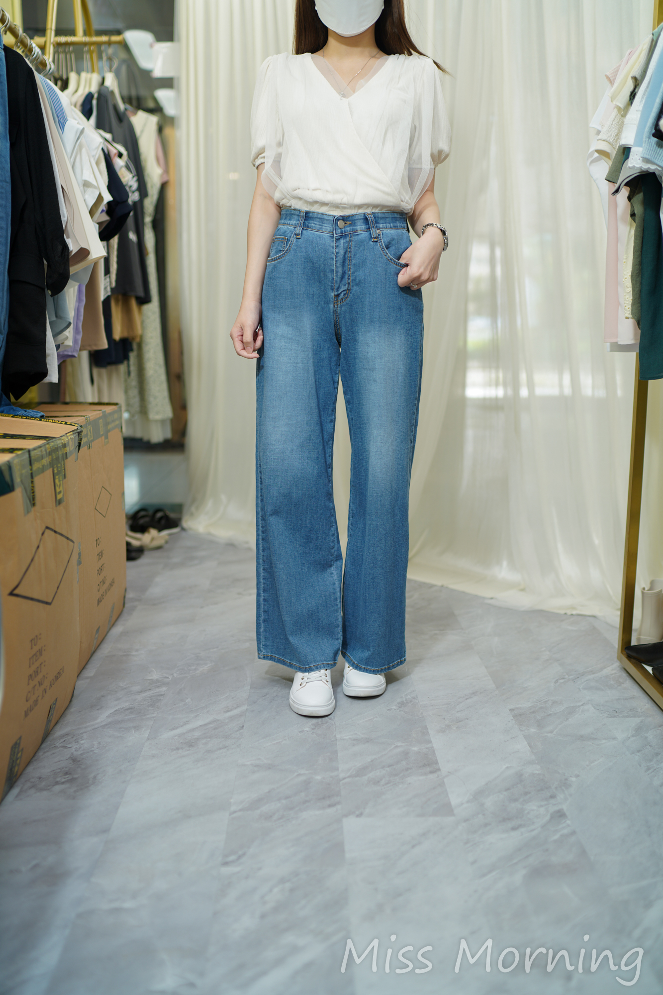 小仙女顯瘦不走光上衣(14042)&薄身長腳冰涼牛仔褲(33780)