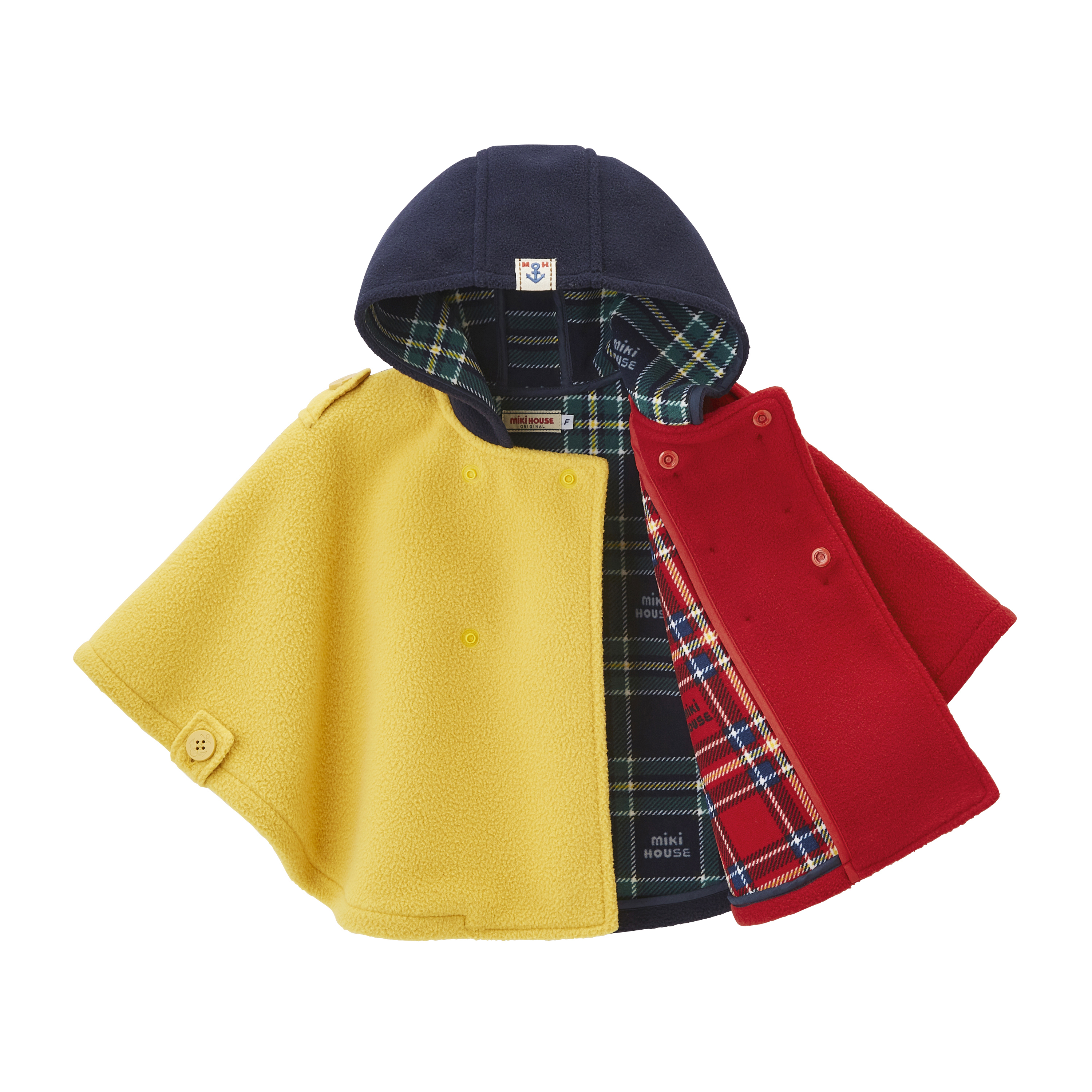 ONE-SIZE毛絨連帽斗篷-多色