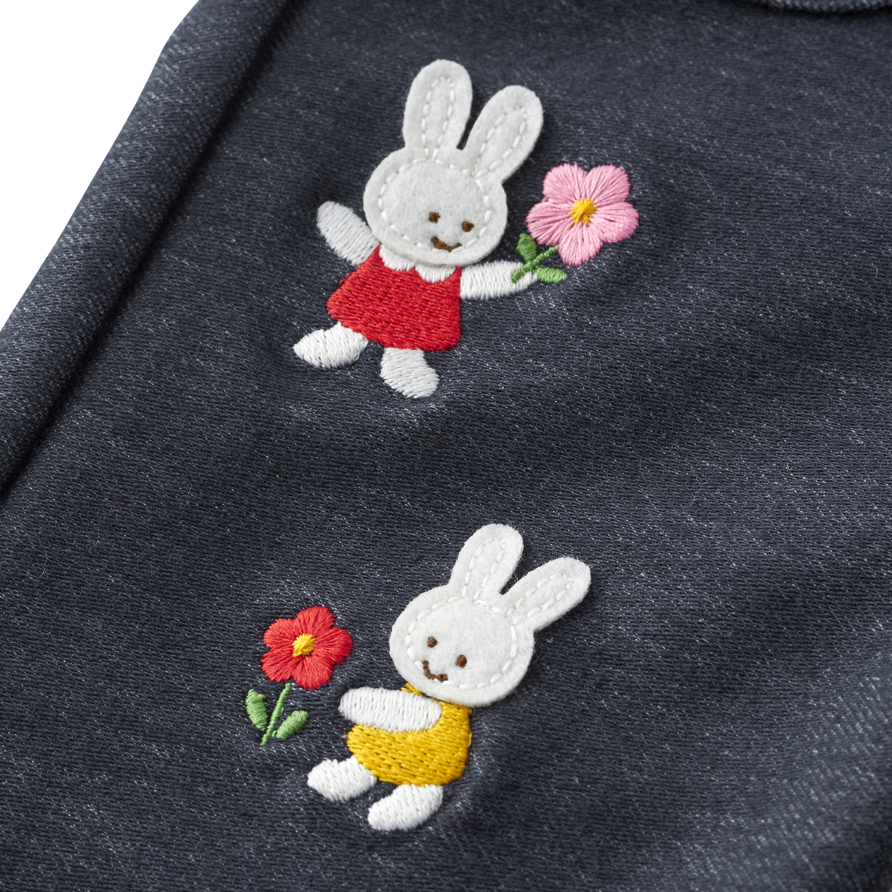 舞颯兔彈性牛仔長褲-藏藍