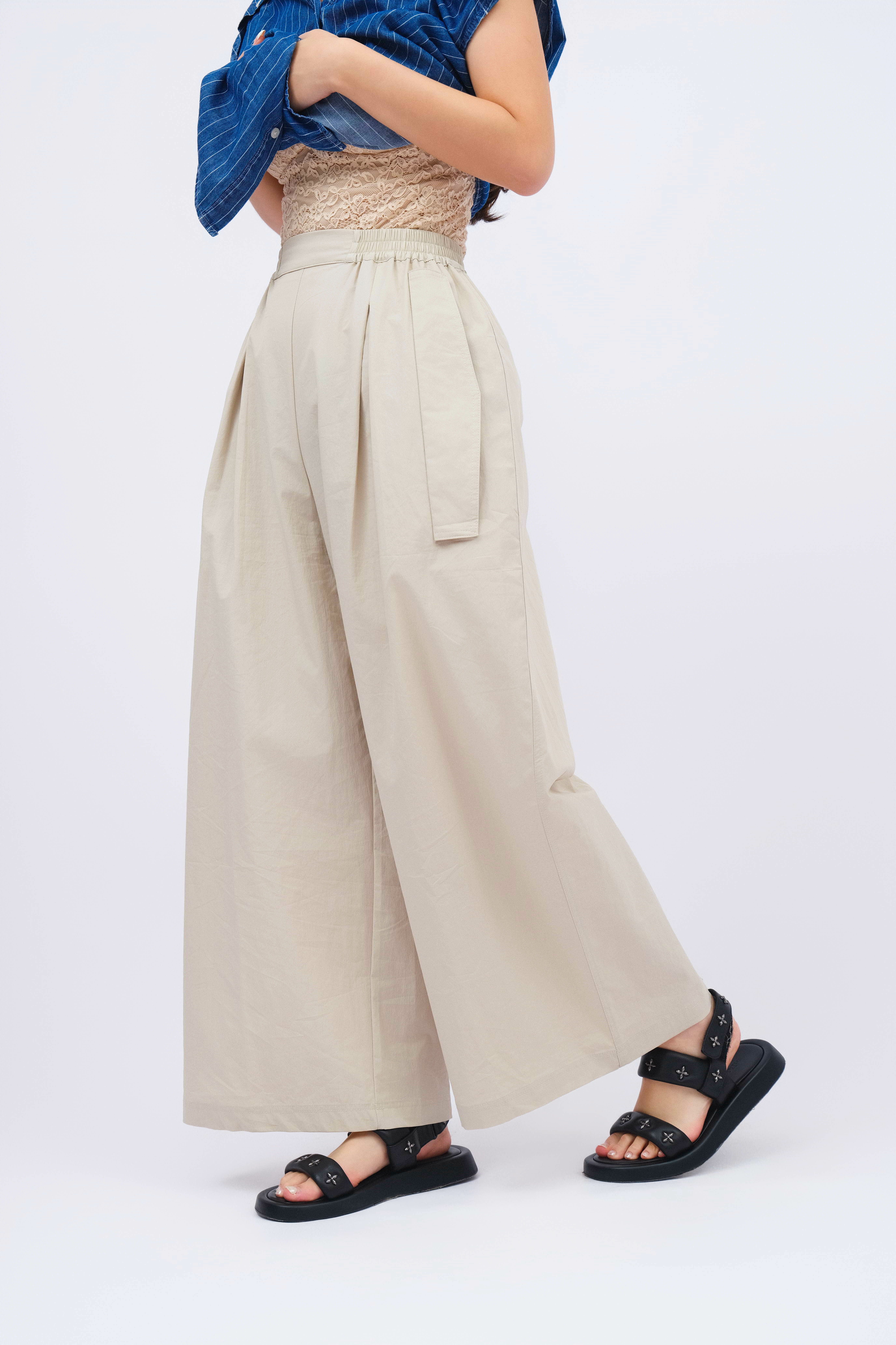 長裝飾袋蓋闊褲（現貨款式）