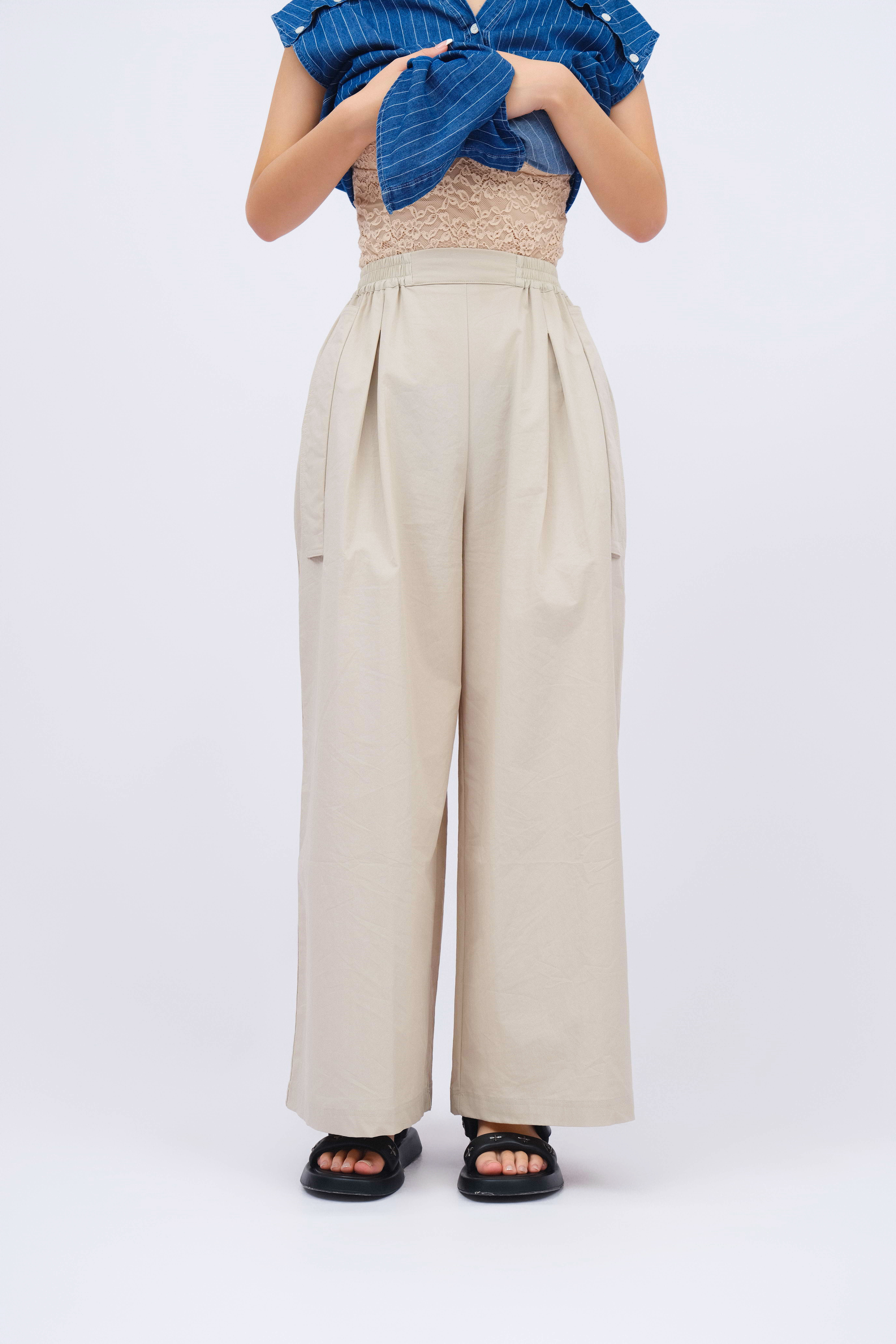 長裝飾袋蓋闊褲（現貨款式）