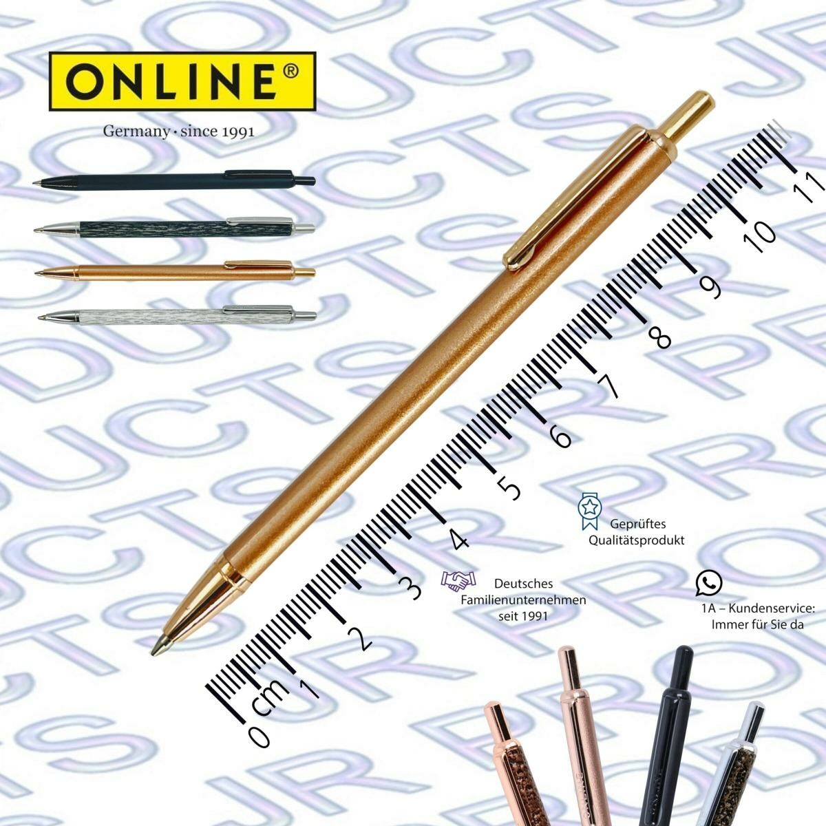 德國 Online® 典雅 11cm 迷你原子筆 - 1 支