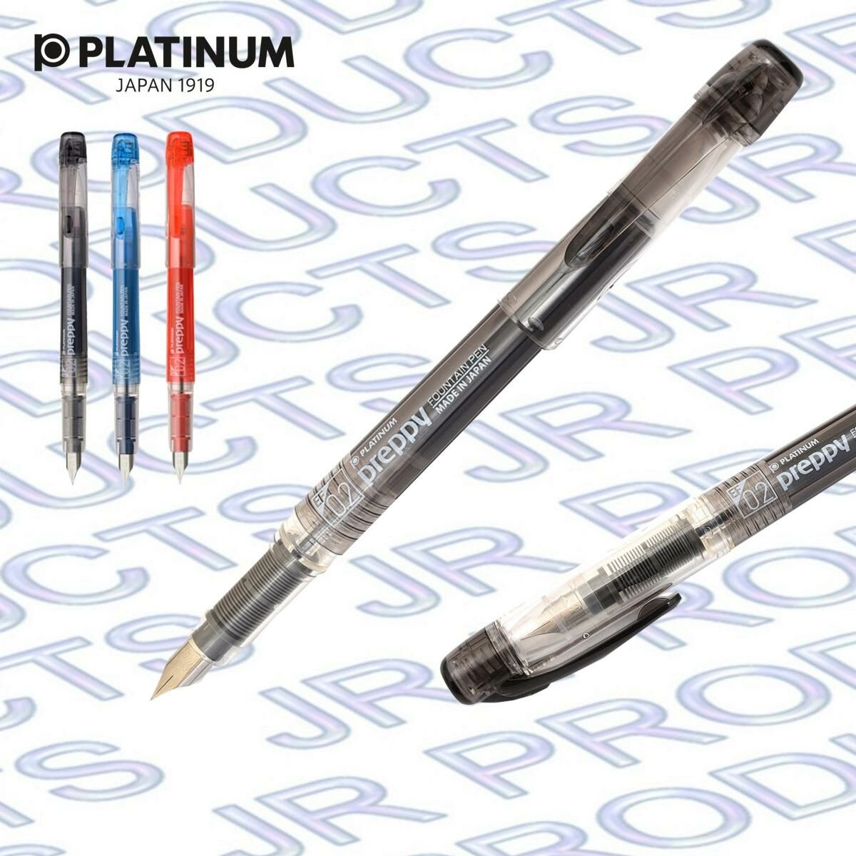 白金 - 日本Platinum Preppy 0.2mm 本格鋼筆, 晶透筆桿 PSQ-400#1-1《香港行貨》- 1 支