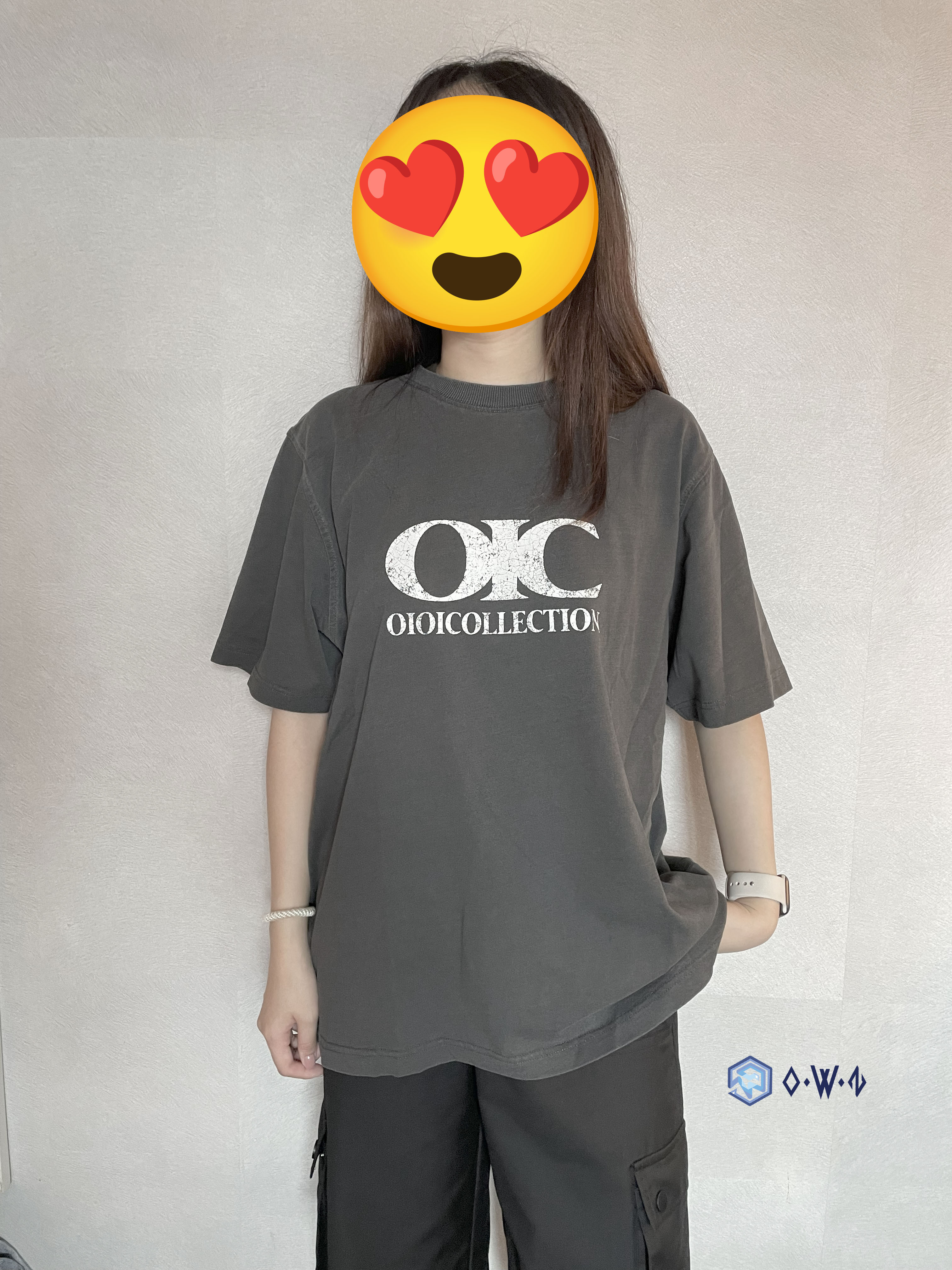 【OWN】OIOICollection 復古 刷白 水洗 Y2K 牛仔 短袖上衣 男女同款 單寧黑 單寧藍