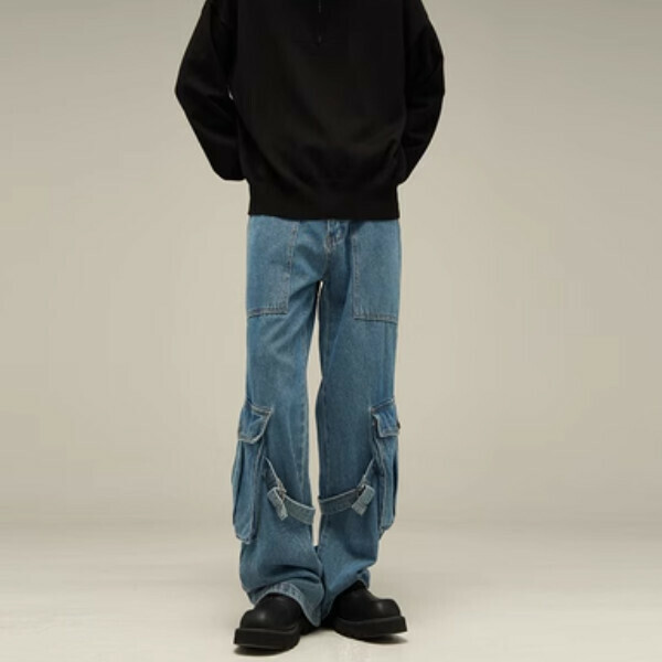 Hot selling vibe style pants [Blue sizes S-XL, please confirm the delivery size with customer service after placing the order]