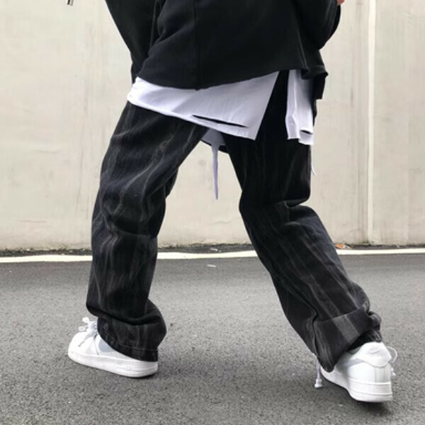 Hot-selling hip-hop high street pants without holes [blue tie-dye large version, sizes S-XL, please confirm the delivery size with customer service after placing the order]