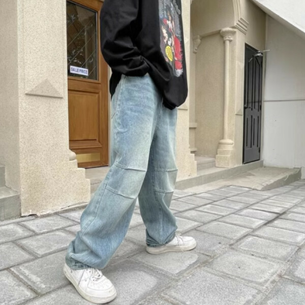 爆款嘻哈痞帥休閒高街男牛仔褲【藍色M-2XL碼，下單後與客服確認發貨尺碼】 