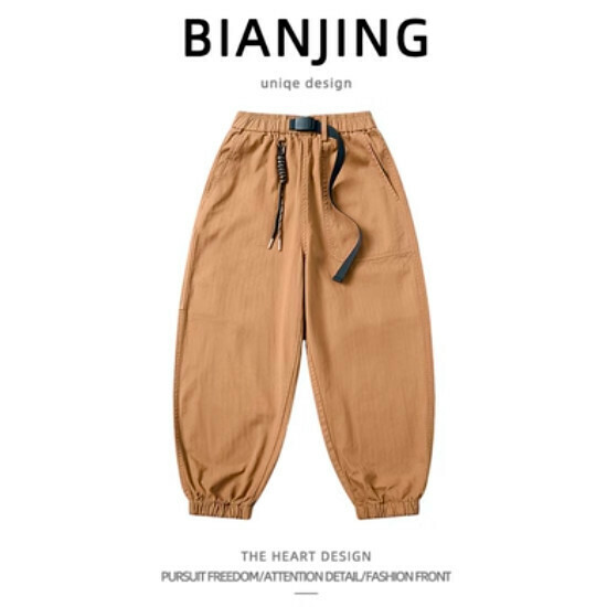 Popular nine-point legged trousers [khaki] (size: S-3XL) (please contact customer service to confirm the delivery size after placing the order)
