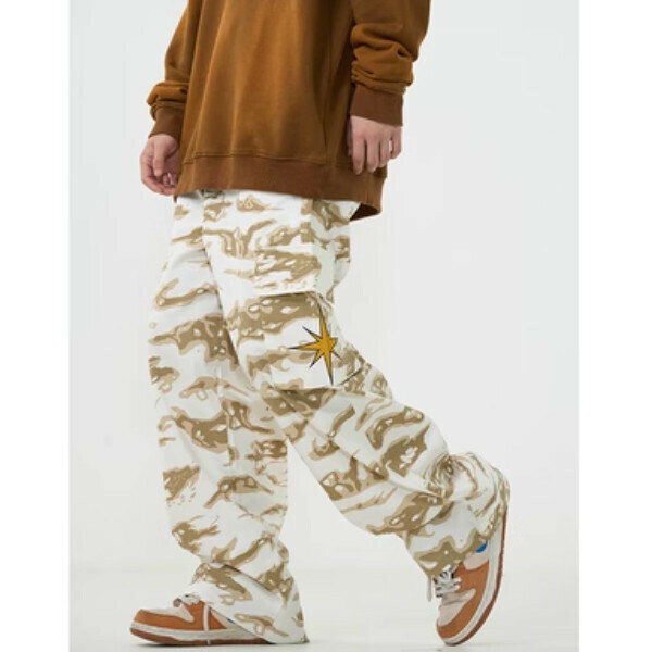 Popular camouflage men's vibe style overalls [white M-XL sizes, confirm the delivery size with customer service after placing the order]