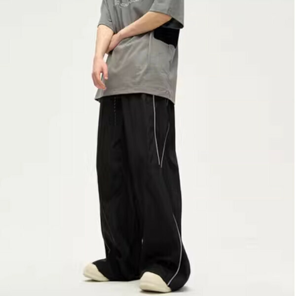 Hot style loose and lazy straight-leg sweatpants [Black XS-XL sizes, please confirm the delivery size with customer service after placing the order]
