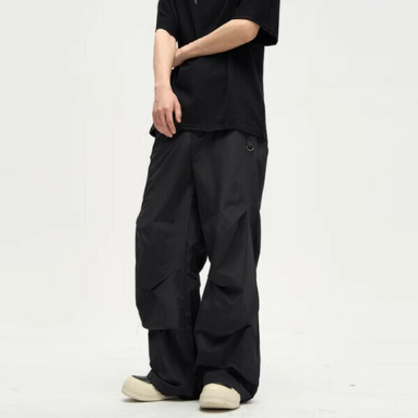 爆款休閒寬鬆長褲【黑色S-XL碼，下單後與客服確認發貨尺碼】