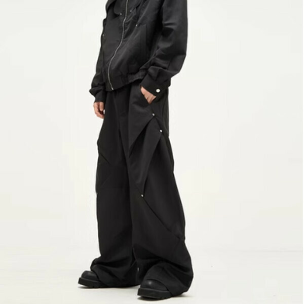 爆款痞帥休閒工裝褲【黑色M-XL碼，下單後與客服確認發貨尺碼】