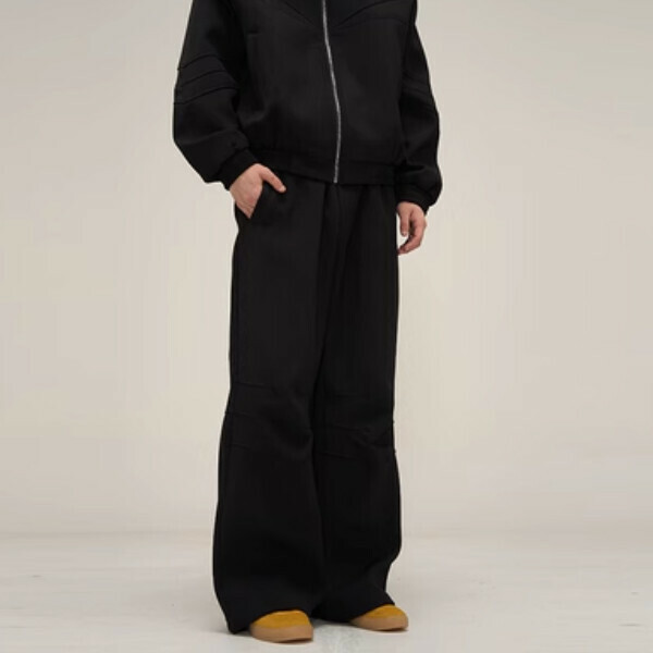 爆款炸街休閒慵懶風運動服【黑色褲子M-XL碼，下單後與客服確認發貨尺碼】