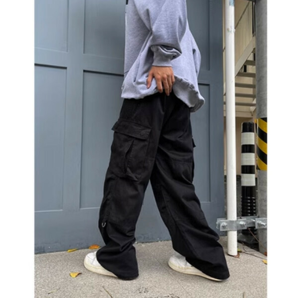 爆款西海岸工装褲【黑色S-2XL碼，下單後與客服確認發貨尺碼】 