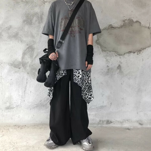 爆款黑暗系慵懶風百搭西褲【黑色S-XL碼，下單後與客服確認發貨尺碼】 
