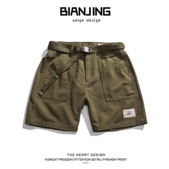 Popular work shorts [green] (size: S-3XL) (please contact customer service to confirm the delivery size after placing the order)