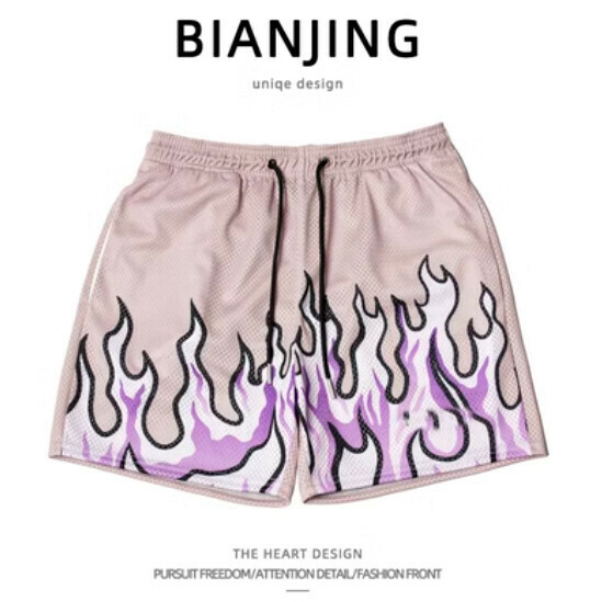 Popular quick-drying breathable sports shorts [purple] (size: S-3XL) (please contact customer service to confirm the delivery size after placing the order)