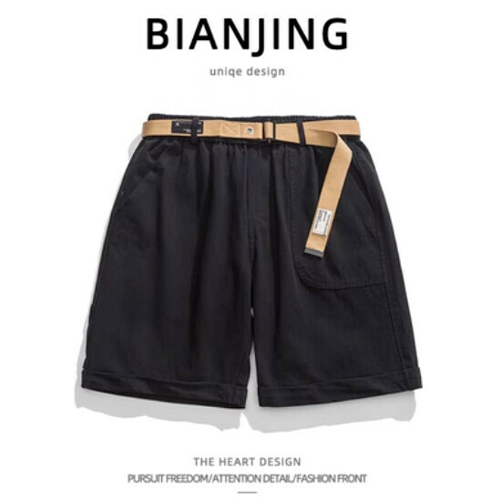 Popular work shorts [black] (size: S-3XL) (please contact customer service to confirm the delivery size after placing the order)