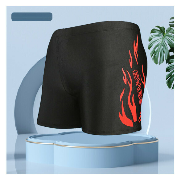 Hot style adult boxer loose and conservative swimming trunks [2XL-4XL size] [505-3 red] (contact customer service after placing the order to confirm the delivery size)