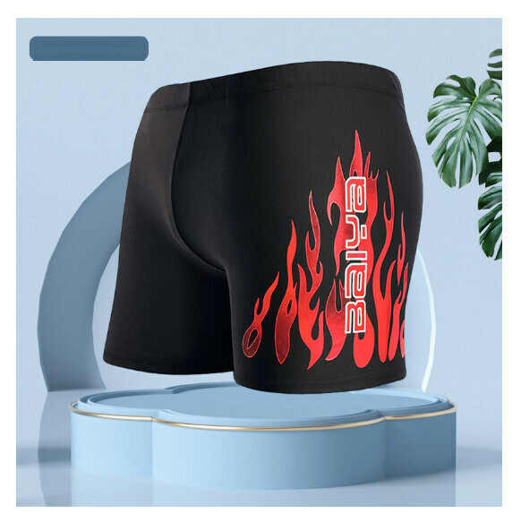 Hot style adult boxer loose and conservative swimming trunks [2XL-4XL size] [505-2 red] (contact customer service after placing the order to confirm the delivery size)