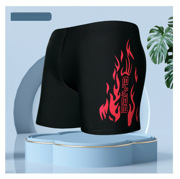 Hot style adult boxer loose and conservative swimming trunks [2XL-4XL size] [505-4 red] (contact customer service after placing the order to confirm the delivery size)