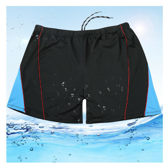 Hot style adult boxer loose and conservative swimming trunks [3XL-5XL size] [Lake Blue] (contact customer service after placing the order to confirm the delivery size)