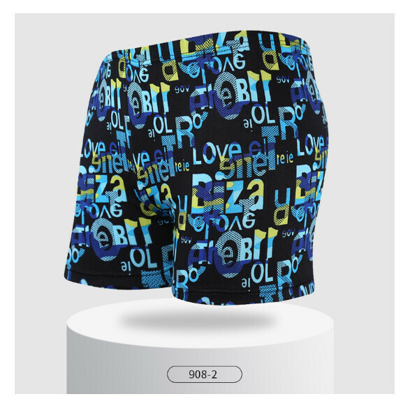 Hot style adult boxer loose and conservative swimming trunks [L-2XL size] [908-2] (contact customer service after placing the order to confirm the delivery size)