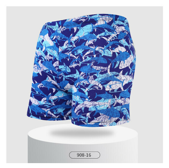 Popular adult boxer loose and conservative swimming trunks [L-2XL size] [908-16] (contact customer service after placing the order to confirm the delivery size)