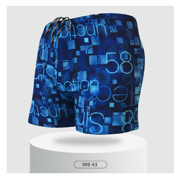 Hot style adult boxer loose and conservative swimming trunks [L-2XL size] [908-43] (contact customer service after placing the order to confirm the delivery size)