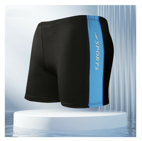 Popular adult boxer swimming trunks [XL-3XL size] [YK138 lake blue] (contact customer service after placing the order to confirm the delivery size)