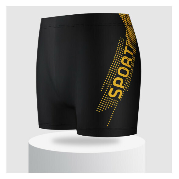 Popular adult boxer swimming trunks [L-2XL size] [YK1051005-6 yellow] (contact customer service after placing the order to confirm the delivery size)