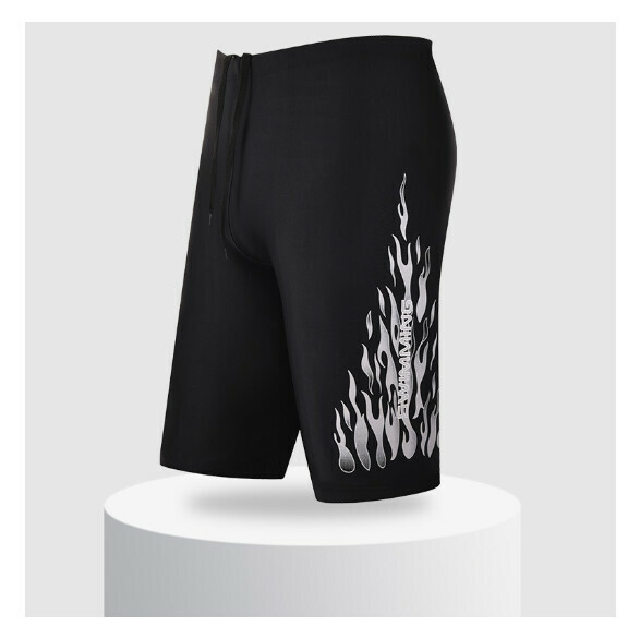 Popular five-cent boxer swimming trunks [2XL-4XL size] [No. 2 gray] (contact customer service after placing the order to confirm the delivery size)