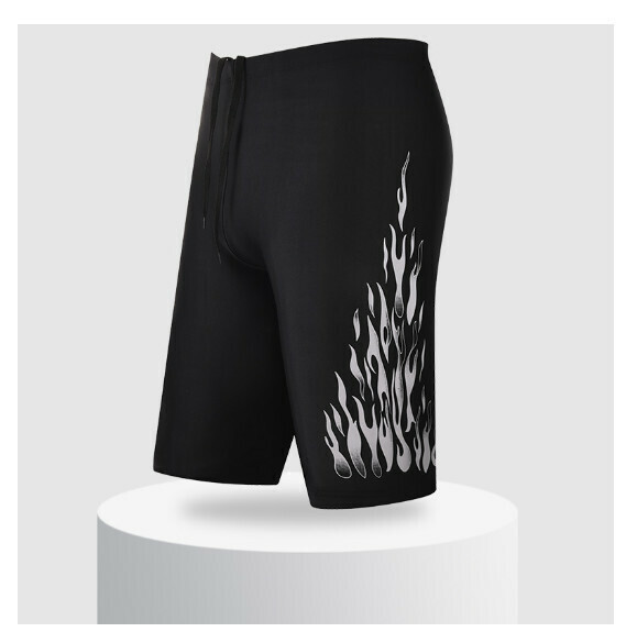 Popular five-cent boxer swimming trunks [2XL-4XL size] [No. 1 gray] (contact customer service after placing the order to confirm the delivery size)